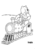 Een kleurplaat van  winnie de poeh